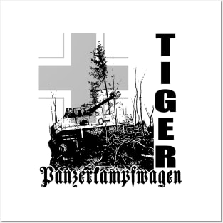 tiger tank Panzerkampfwagen Posters and Art